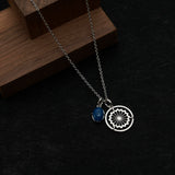 Dreamcatcher and Blue Enamel Pendant Necklace