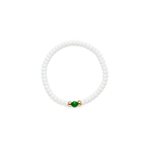 White Beaded Bracelet