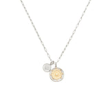 Coin and Evil Eye Pendant Necklace