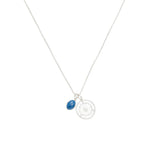 Dreamcatcher and Blue Enamel Pendant Necklace